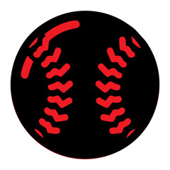 Softball clip art design on plain white transparent isolated background for card, shirt, hoodie, sweatshirt, apparel, tag, mug, icon, poster or badge
