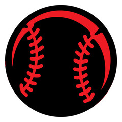 Softball clip art design on plain white transparent isolated background for card, shirt, hoodie, sweatshirt, apparel, tag, mug, icon, poster or badge