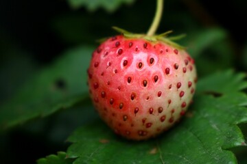 Fraise dans un jardin.