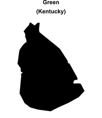 Green County (Kentucky) blank outline map