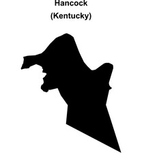 Hancock County (Kentucky) blank outline map