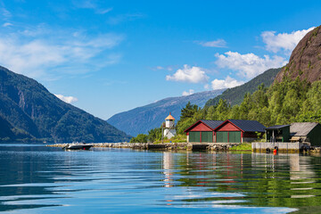 Obraz premium Blick auf den Åkrafjord in Norwegen