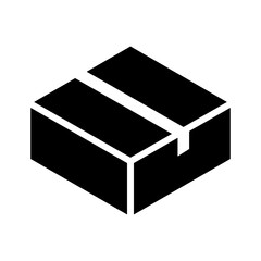 Cardboard silhouette icon. Package. Vector.