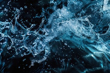 Obraz premium Photo of Dynamic water splash texture with vibrant, flowing movements