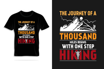 Hiking Fun Typography T Shirt Design. 