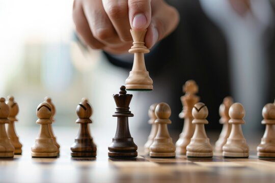 Director promoting command within an organization, symbolizing strategic direction