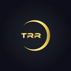 TRR logo. T R R design. White TRR letter. TRR, T R R letter logo design. T R R letter logo design in GOLD, GOLDEN LOGO, THREE, style. letter logo set in one artboard. T R R letter logo vector design.	