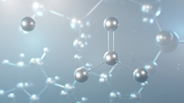 calcium carbonate molecular structure, 3d model molecule, calcite, structural chemical formula view from a microscope