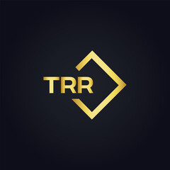 TRR logo. T R R design. White TRR letter. TRR, T R R letter logo design. T R R letter logo design in GOLD, GOLDEN LOGO, THREE, style. letter logo set in one artboard. T R R letter logo vector design.	