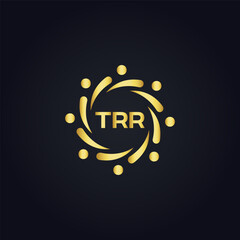 TRR logo. T R R design. White TRR letter. TRR, T R R letter logo design. T R R letter logo design in GOLD, GOLDEN LOGO, THREE, style. letter logo set in one artboard. T R R letter logo vector design.	