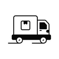 Fototapeta premium delivery truck icon with white background vector stock illustration