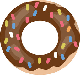 Appetizing donut vector illustration. Sweets cake. Doughnut art