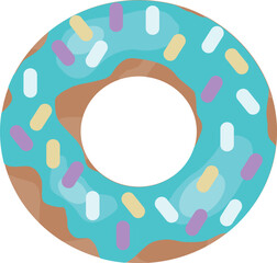 Appetizing donut vector illustration. Sweets cake. Doughnut art