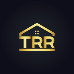 TRR logo. T R R design. White TRR letter. TRR, T R R letter logo design. T R R letter logo design in GOLD, GOLDEN LOGO, THREE, style. letter logo set in one artboard. T R R letter logo vector design.	