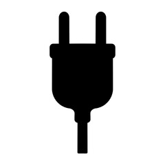 Obraz premium Electric plug vector icon illustration white background