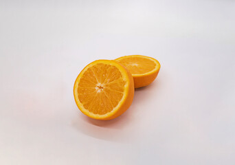 Juicy Orange Tangerine Fruit Isolated White Background