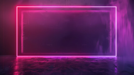 3D rendering of a neon colored frame