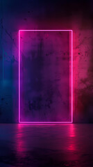 3D rendering of a neon colored frame
