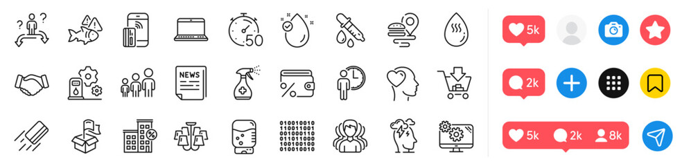 Chandelier, Contactless payment and Group line icons pack. Social media icons. Filling station, Credit card, Friend web icon. Shopping, Vitamin e, Business hierarchy pictogram. Vector