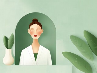 Female doctor recording patient