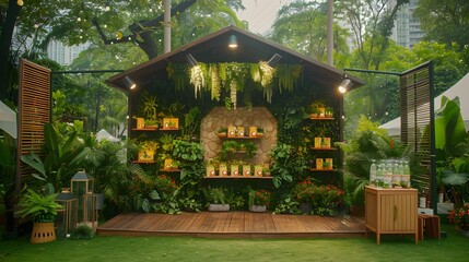 Sustainable Serenity Eco Friendly Product Launch in Harmonious Outdoor Setting