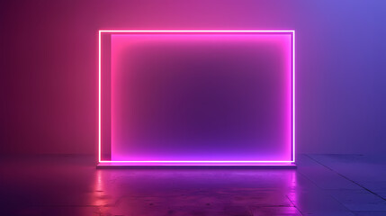3D rendering of a neon colored frame