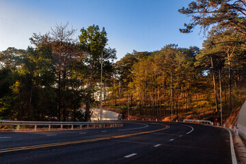 Prenn pass in Dalat, Vietnam. Dalat is located 1,500 m above sea level on the Langbian Plateau in the southern parts of Central Highlands.