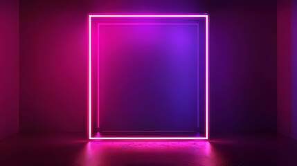 3D rendering of a neon colored frame