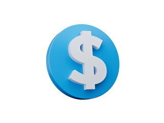 Obraz premium Dollar Symbol icon 3d illustration 