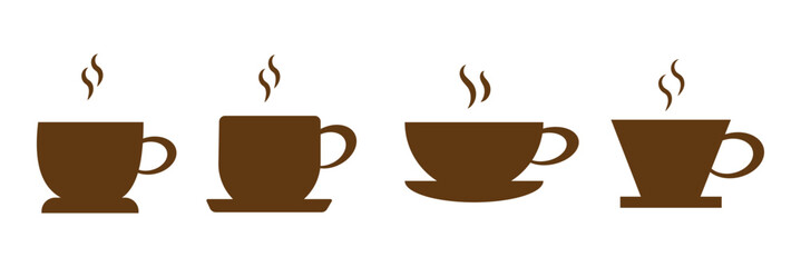 Cup of coffee icon set vector illustration
