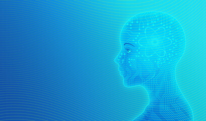 Artificial Intelligence Electronic Circuit Board Humans and High-Tech Future Society