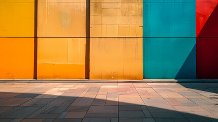 Abstract geometric shapes wall