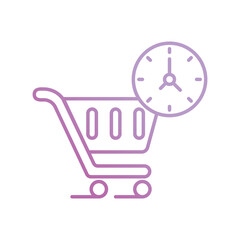 time icon with white background vector stock illustration