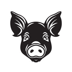 pig head illustration