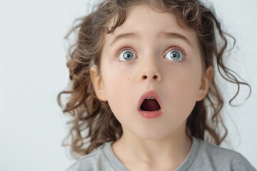 A young girl with wide eyes and an open mouth, looking surprised as she sees the words 'BLACK FRIDAY SALE' written on a white background. 