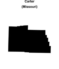 Carter County (Missouri) blank outline map