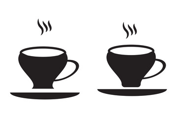 Coffee cup icon set. cup a coffee icon vector.