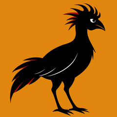 Discover the Majestic Hoatzin Bird Vector Silhouette and Natural Beauty