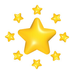 vector shiny golden stars isolated