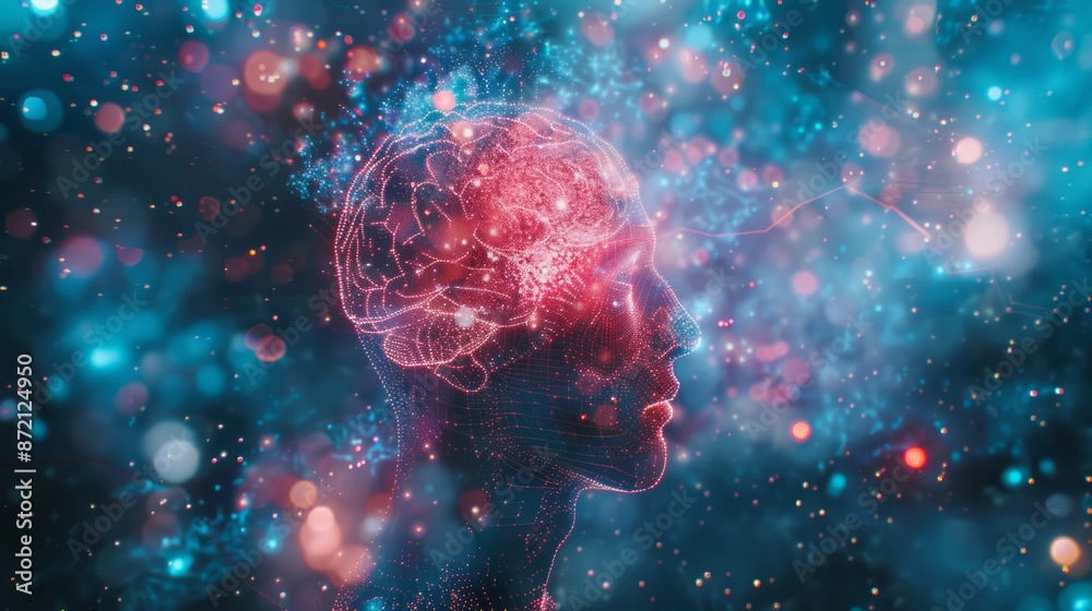 Poster Artificial Intelligence: Flying through a digital brain's data universe