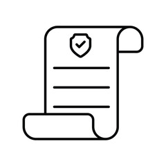 policy icon with white background vector stock illustration