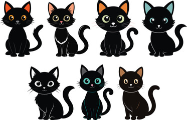 Cat vector silhouette illustration