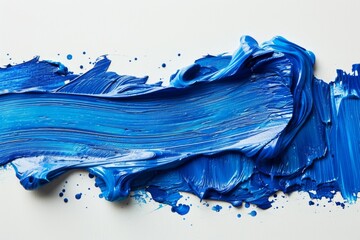 Vivid Blue Paint on Canvas