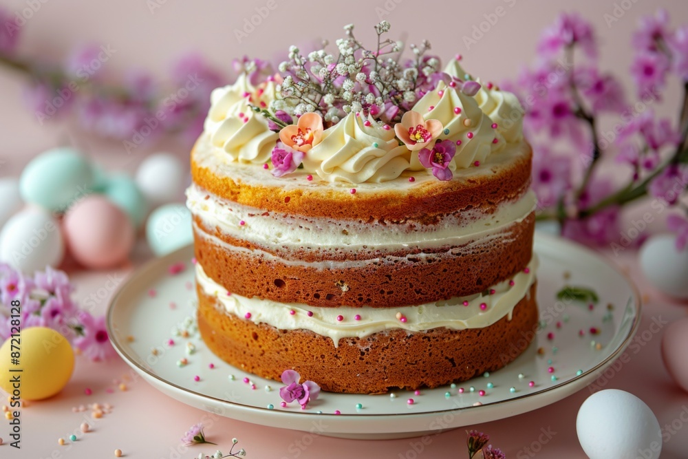 Sticker Spring Floral Cake