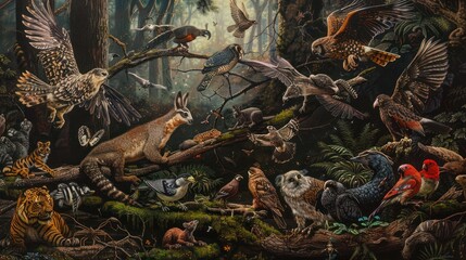 A Whimsical Gathering of Forest Creatures