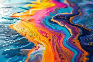 Abstract Colorful Fluid Art