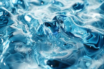 Abstract Liquid Blue Surface