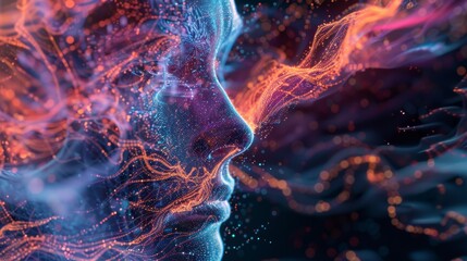 Visualizing AI: A journey through a digital brain filled with big data streams