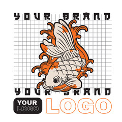 Free Vector | Flat design koi fish logo design	
