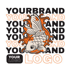 Free Vector | Flat design koi fish logo design	
